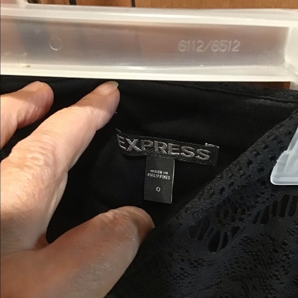 2 pc set Express top skirt lady girl size XSmall 0 black lacy EUC outfit dress - Picture 14 of 16